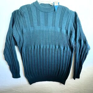 Vtg Wilke Rodriguez Sketch Book Men's L Sweater Pullover Turquoise New NWT NOS